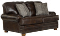 Roberto - Loveseat - Cocoa - Leather - JaxCo Furniture