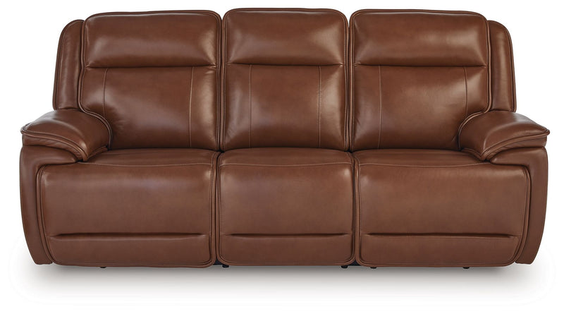 Healy Pier - Chocolate - Power Reclining Sofa / Adj Headrest - JaxCo Furniture