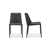 Nora - Vegan Leather Dining Chair (Set of 2) - Black - JaxCo Furniture
