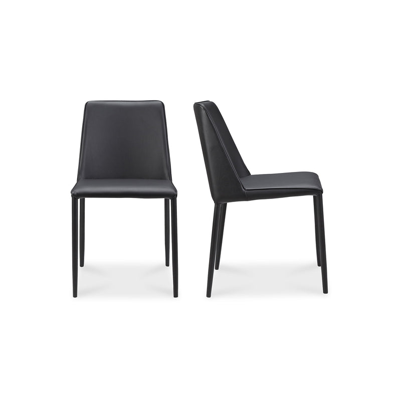 Nora - Vegan Leather Dining Chair (Set of 2) - Black - JaxCo Furniture