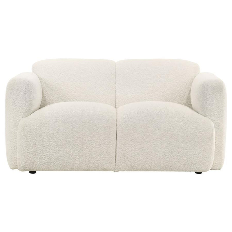 Dorset - Fabric Upholstered Round Track Arm Loveseat - JaxCo Furniture