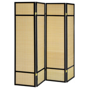 Pearce - 4-Panel Bamboo Room Divider Folding Screen - Natural - JaxCo Furniture