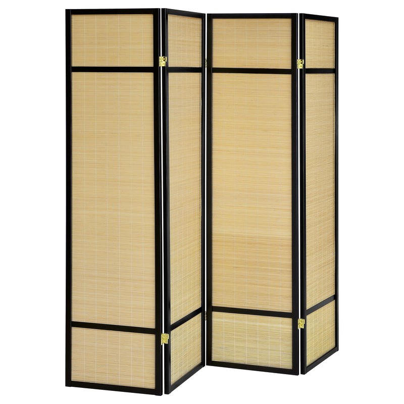 Pearce - 4-Panel Bamboo Room Divider Folding Screen - Natural - JaxCo Furniture