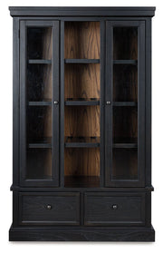Greddinton - Black / Brown - Curio - JaxCo Furniture