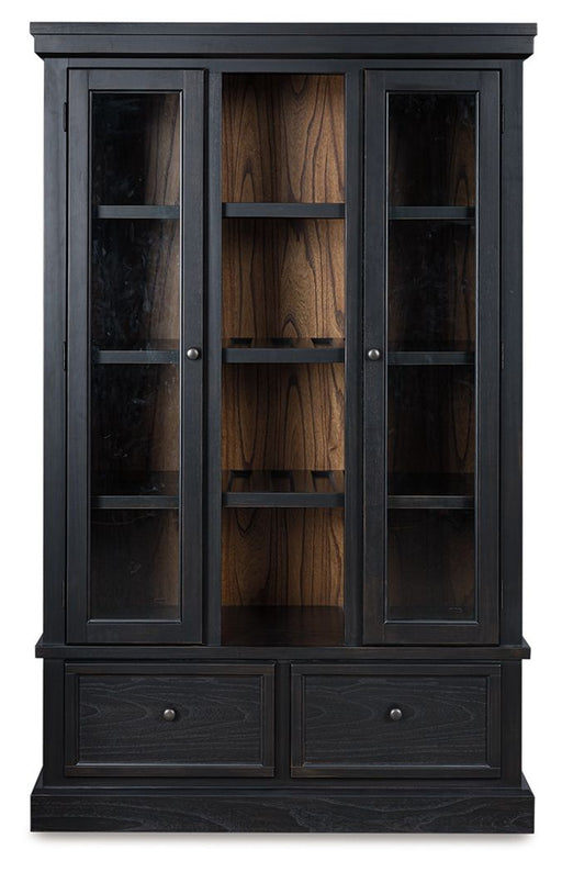 Greddinton - Black / Brown - Curio - JaxCo Furniture