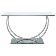 Danville - Rectangular U-Shaped Glass Top Table - JaxCo Furniture