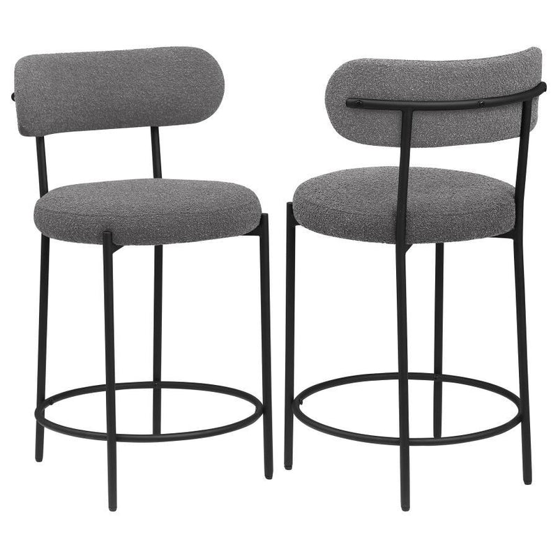 Viola - Boucle Upholstered Bar Stool (Set of 2) - JaxCo Furniture