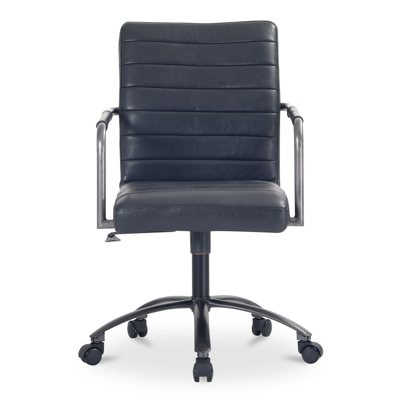 Roy - Leather Office Chair - Black - JaxCo Furniture