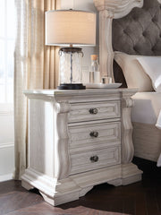Bruchandi - Antique White - Three Drawer Night Stand - JaxCo Furniture