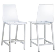 Juelia - Chrome Stools (Set of 2) - JaxCo Furniture