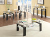 Dyer - 1-Shelf Rectangular Glass Top Coffee Table - Black - JaxCo Furniture