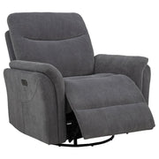 Adler - Upholstered Power Swivel Glider Recliner - JaxCo Furniture
