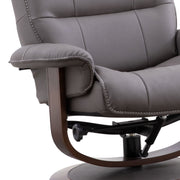 Knight - Manual Reclining Swivel Chair and Ottoman - JaxCo Furniture