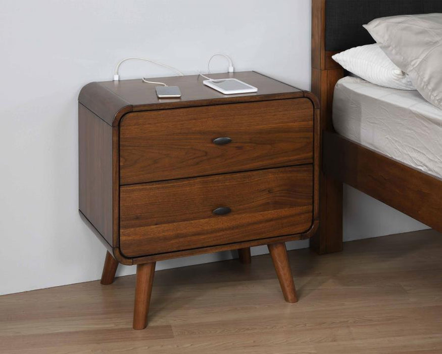 Robyn - 2-Drawer Nightstand - Dark Walnut - JaxCo Furniture