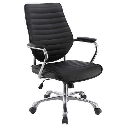 Chase - Upholstered Adjustable Home Office Desk Chair - Black - JaxCo Furniture