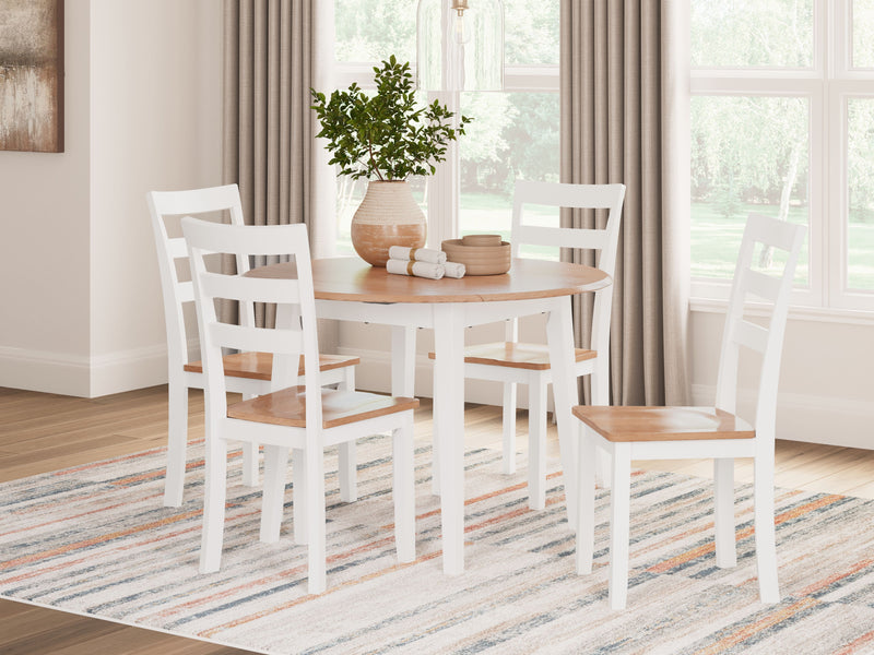 Gesthaven - Round Dining Room Drop Leaf Table Set - JaxCo Furniture