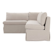 Fable - 3 Piece Slipcover Dining Banquette L-Shape - Beige - JaxCo Furniture