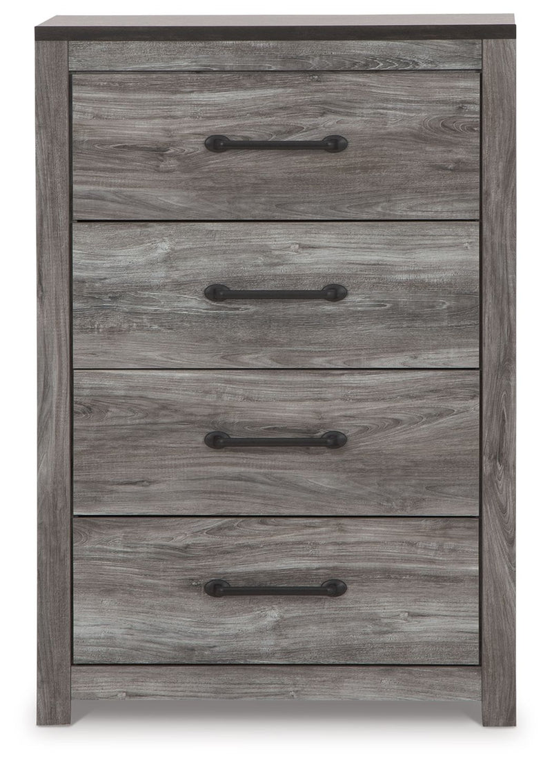 Bronyan - Dark Gray - Four Drawer Chest - JaxCo Furniture