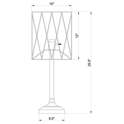 Mayfield - Open Frame Torch Table Lamp - Black - JaxCo Furniture