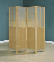 Edwards - 4-Panel Room Divider Folding Shoji Screen - Natural - JaxCo Furniture