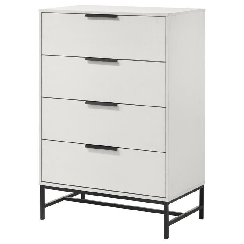 Sonora - 4-Drawer Bedroom Chest - White - JaxCo Furniture