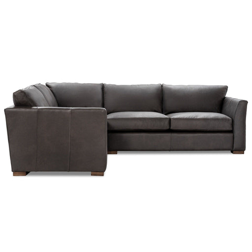 Bryson - Top Grain Leather 3 Piece Sectional - Lush-Chocolate - JaxCo Furniture