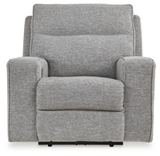 Biscoe - Pewter - Power Recliner /Adj Headrest - JaxCo Furniture