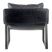Connor - Leather Club Chair - Black - JaxCo Furniture