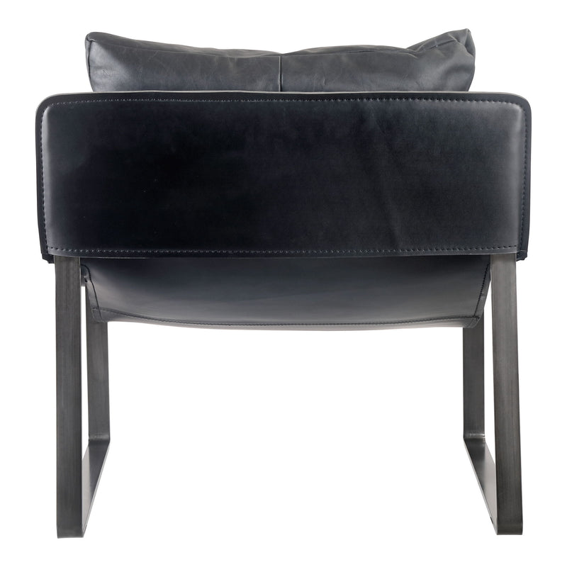 Connor - Leather Club Chair - Black - JaxCo Furniture