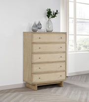 Kailani - 5-Drawer Bedroom Chest Of Drawers - Beige Oak - JaxCo Furniture