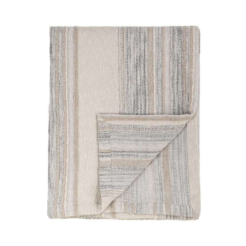 Throws - 50" x 70" TC Rockport Throw - Ivory Multi - JaxCo Furniture