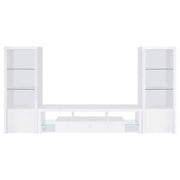 Jude - 3 Piece TV Entertainment Center - White High Gloss - JaxCo Furniture