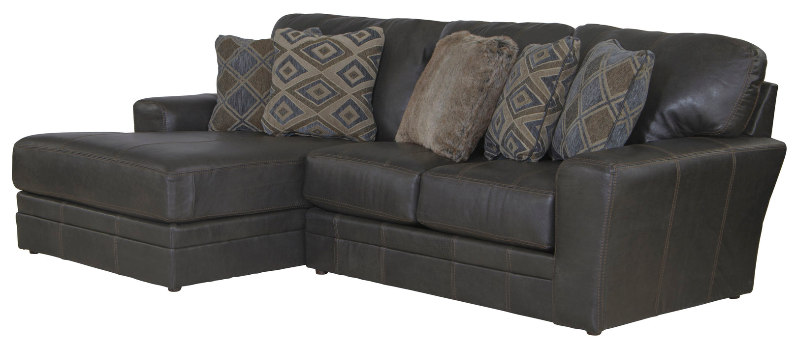 Denali - Italian Leather Match Sectional - JaxCo Furniture