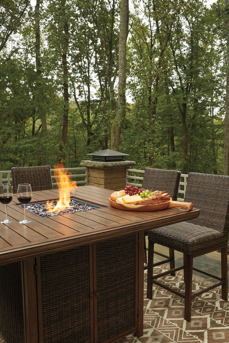 Paradise Trail - Outdoor Fire Pit Table Set - JaxCo Furniture