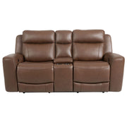Calgary - Power Reclining Console Loveseat - JaxCo Furniture