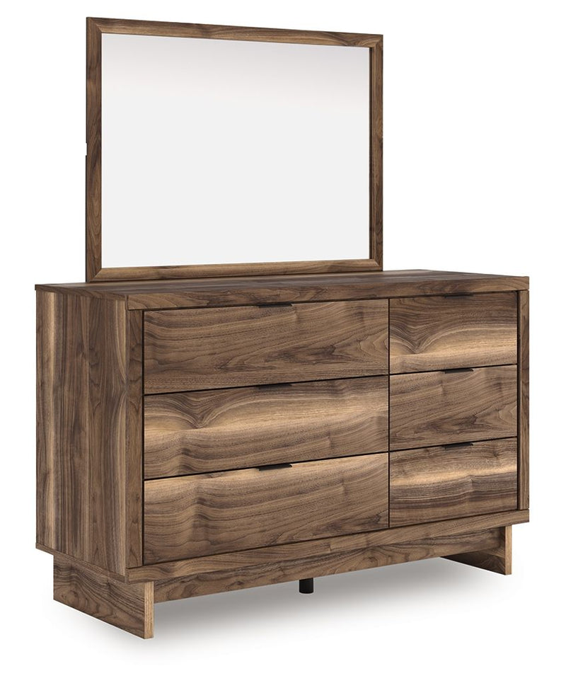 Chirason - Brown - Dresser And Mirror - JaxCo Furniture