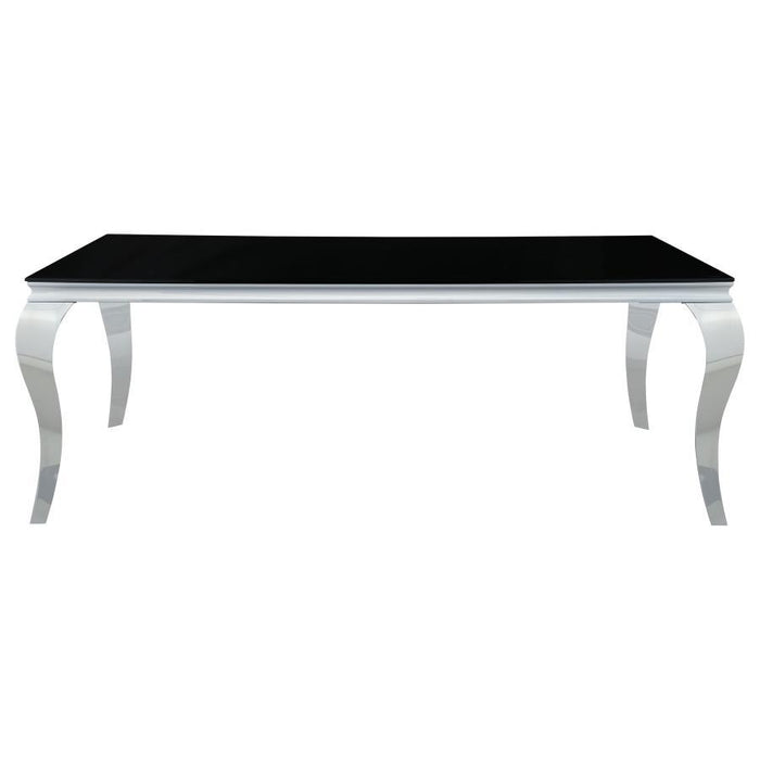 Carone - Rectangular Glass Top Dining Table - JaxCo Furniture