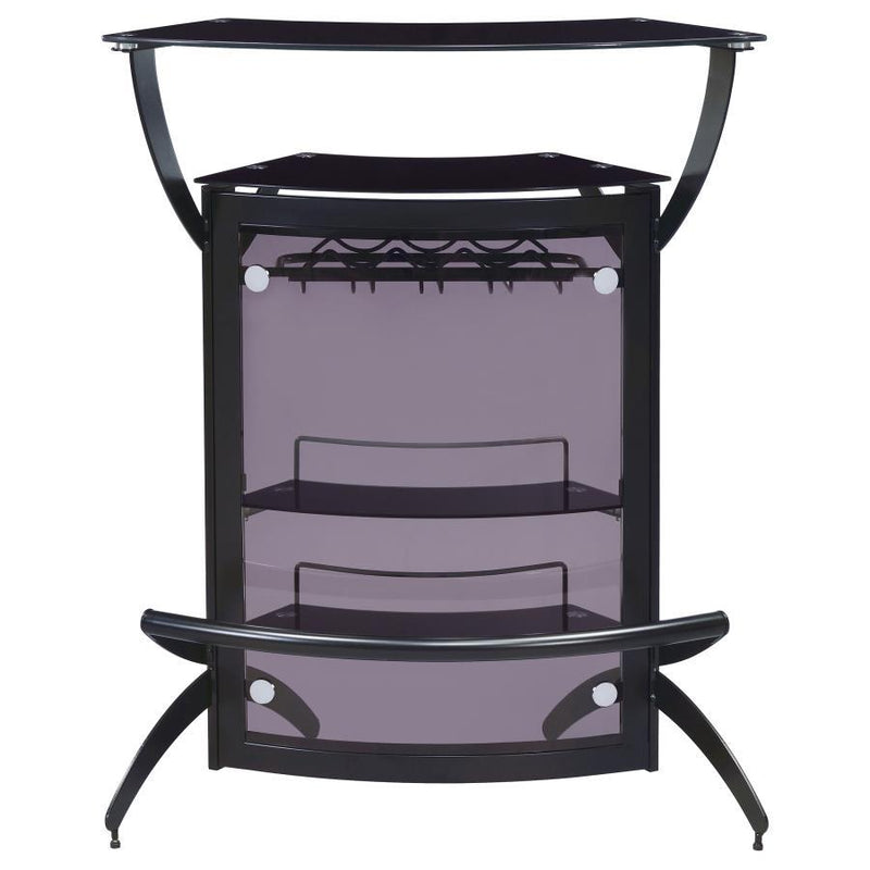 Dallas - 2-Shelf Curved Freestanding Home Bar Cabinet - JaxCo Furniture