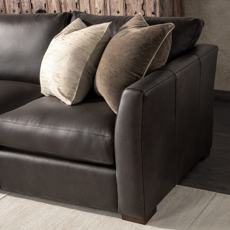 Bryson - Top Grain Leather 3 Piece Sectional - Lush-Chocolate - JaxCo Furniture