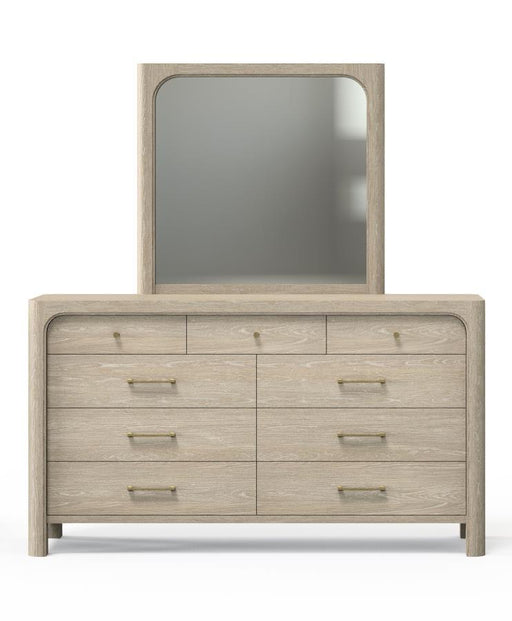 Solano - 9-Drawer Bedroom Dresser With Mirror - Weathered Mango - JaxCo Furniture