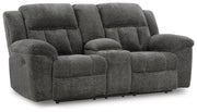 Frohn - Dbl Reclining Loveseat With Console - JaxCo Furniture