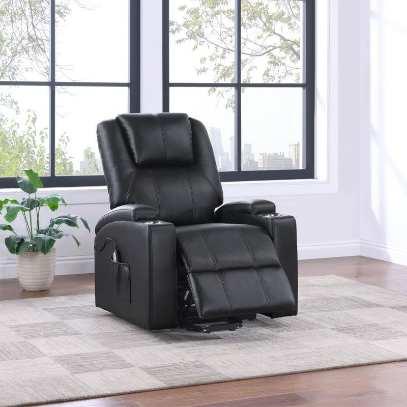 Armstrong - Upholstered Power Lift Massage Recliner - JaxCo Furniture