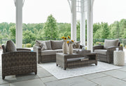 Oasis Court - Gray - Sofa, Chairs, Table Set (Set of 4) - JaxCo Furniture
