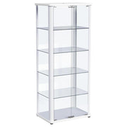 Aero - 5-Shelf Display Curio Cabinet With Led Lighting - JaxCo Furniture