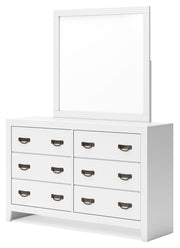 Binterglen - White - Dresser And Mirror - JaxCo Furniture