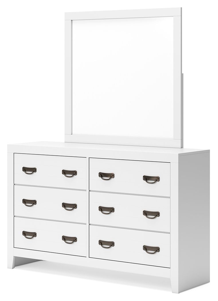 Binterglen - White - Dresser And Mirror - JaxCo Furniture