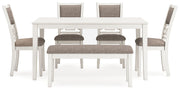 Erinberg - Antique White - Dining Room Table Set (Set of 6) - JaxCo Furniture