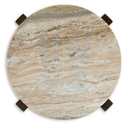 Tanidore - Warm Brown - Round End Table - JaxCo Furniture