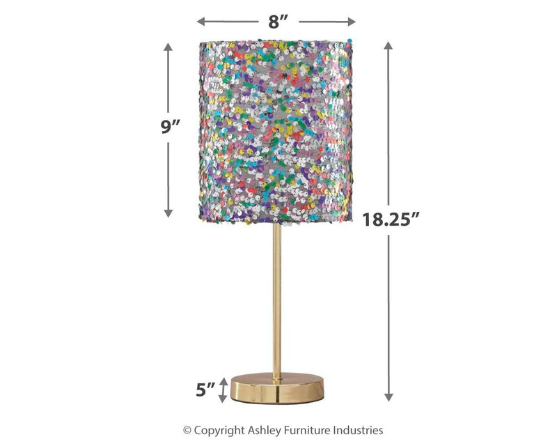 Maddy - Purple - Metal Table Lamp - JaxCo Furniture