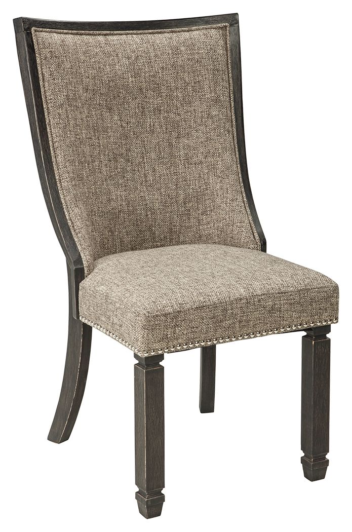 Tyler - Black / Grayish Brown - Dining UPH Side Chair (Set of 2) - Framed Back - JaxCo Furniture